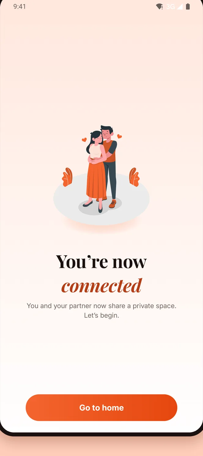 The Pairmest screen confirming two partners are now connected